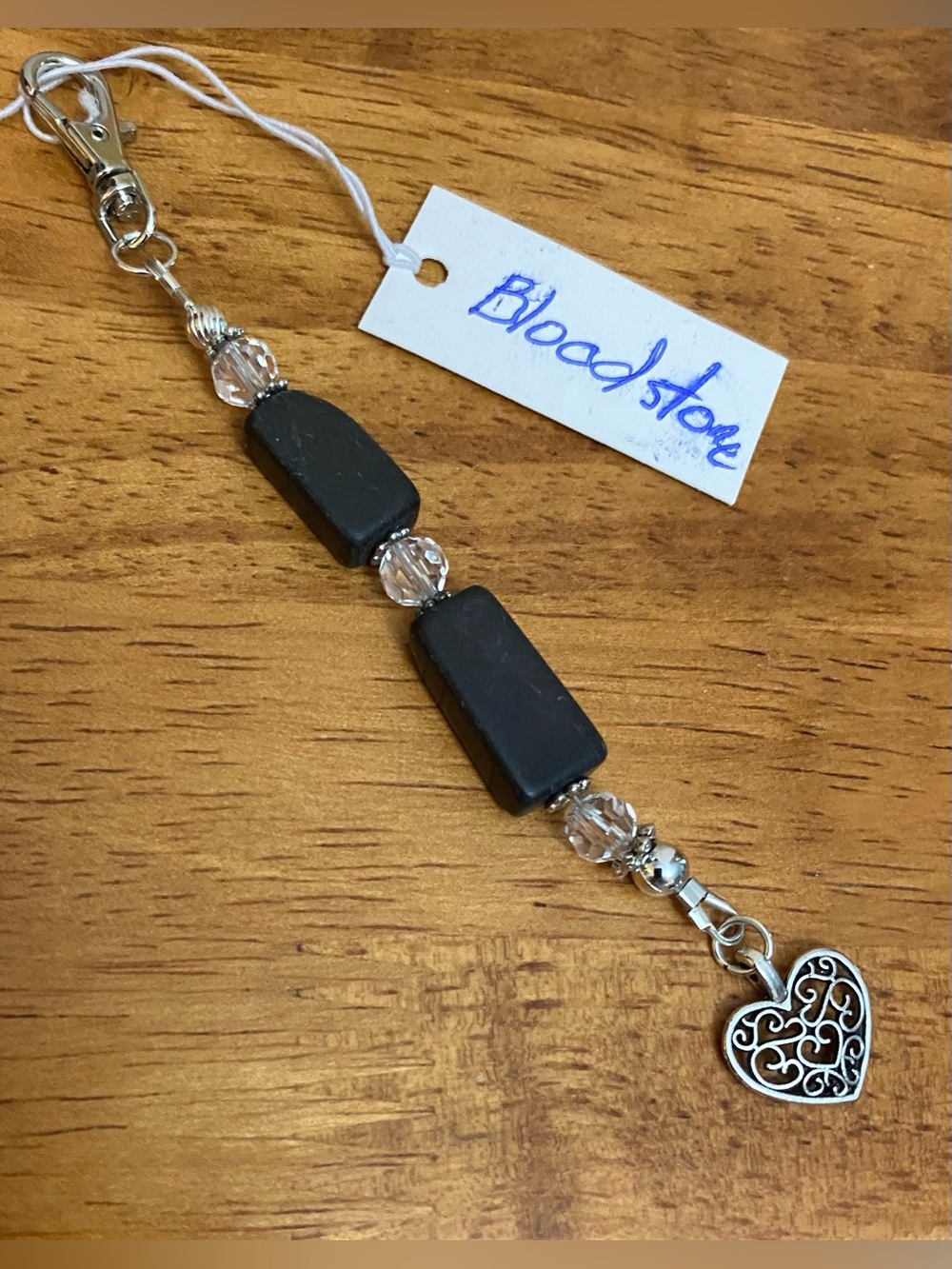 NEW Handcrafted heart charm keychain